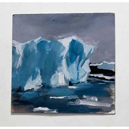 Massive Iceberg with Grey Sky 2012, Gouache 18cm x 18cm