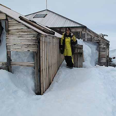 Reaching Mawson's Huts. An emotional experience this tiny bit of humanity surrounded by penguins and endless white. How isolated they were!