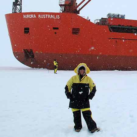 Setting foot on the ice of Antarctica. Working towards a fund raising ehibition for Mawson's Huts Foundation.