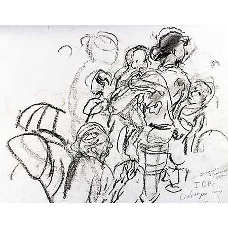 IDP's (Internaly Displaced Persons) - 1999, Charcoal