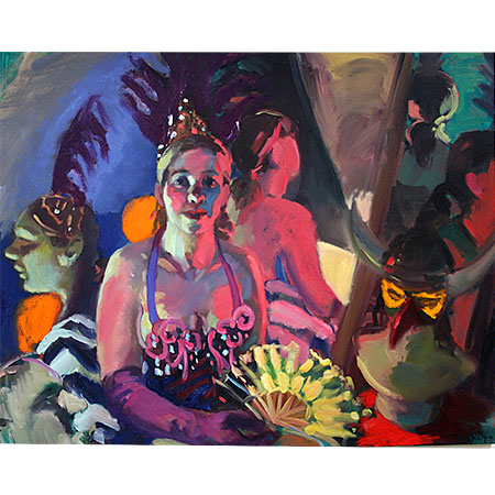 Katie in a Burlesque Costume 2011 Oil on canvas 100cm x 125cm