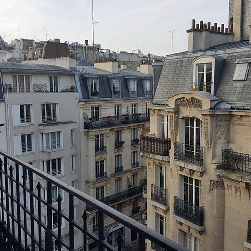 View from the apartment/artist studio of Wendy Sharpe and Bernard Ollis - Montmartre, Paris